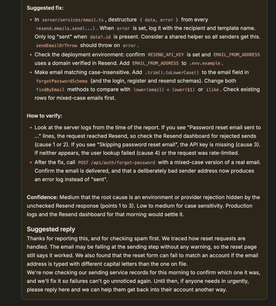 Client Delivery Platform: A suggested fix and a reply to the client