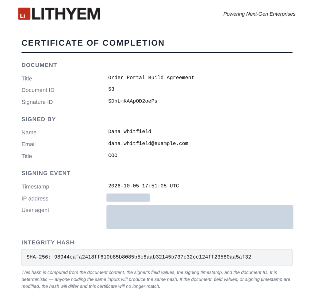 Client Delivery Platform: The signing certificate
