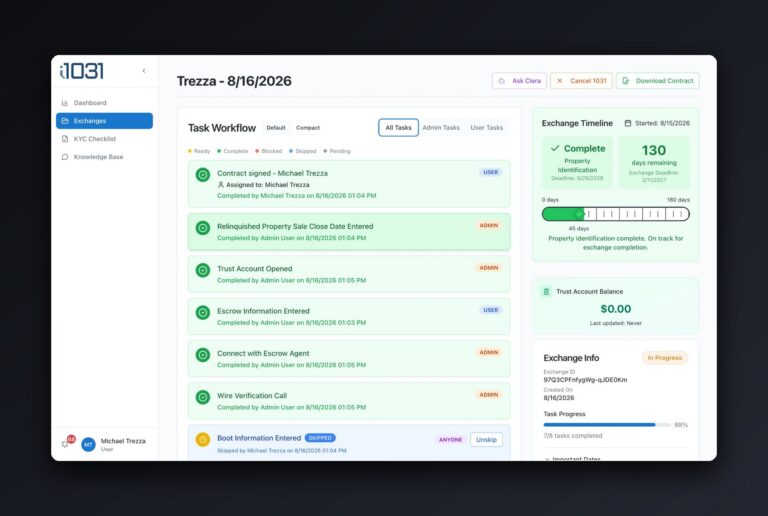 AI-Assisted 1031 Exchange Management SaaS