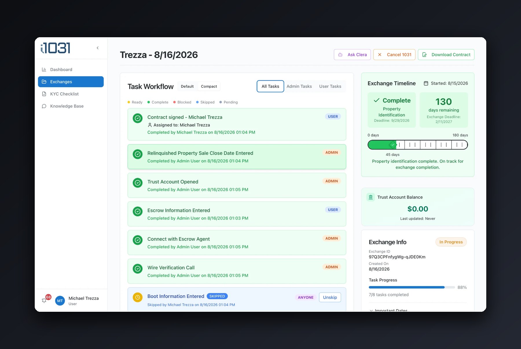 AI-Assisted 1031 Exchange Management SaaS