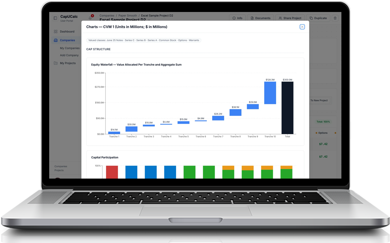 Business Valuation Platform screenshot