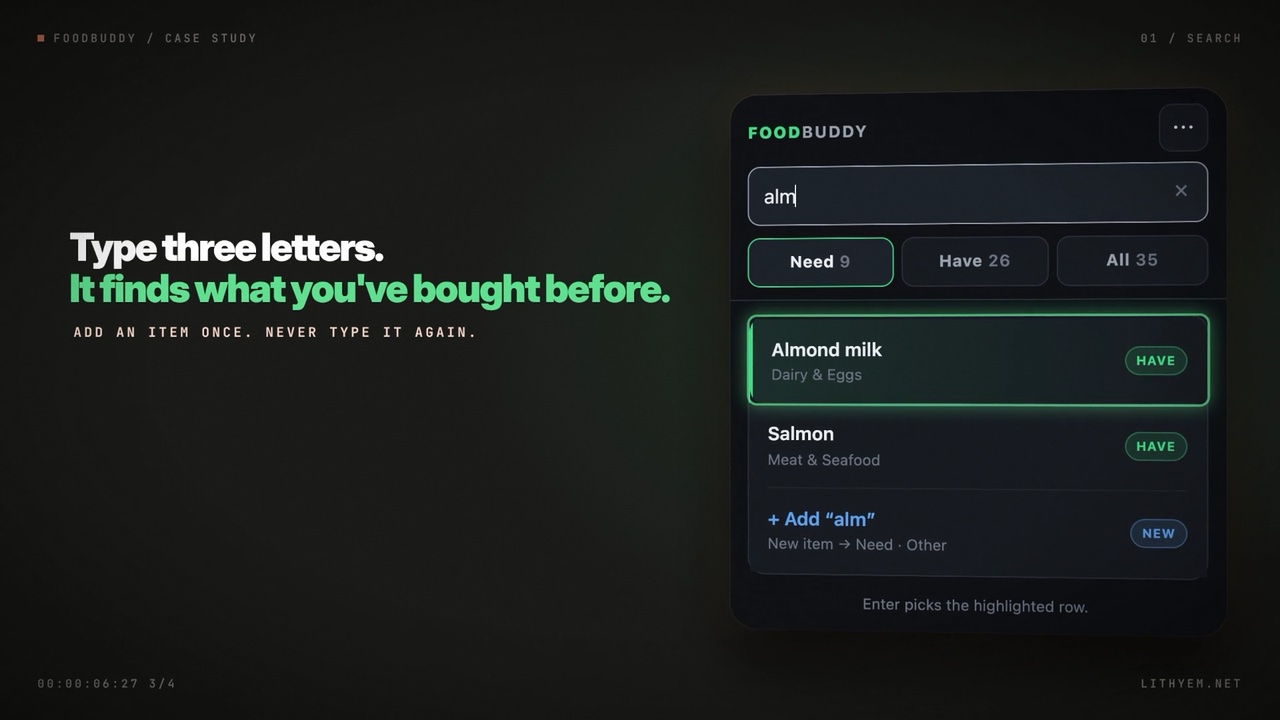 FoodBuddy video: a grocery list that remembers what you buy