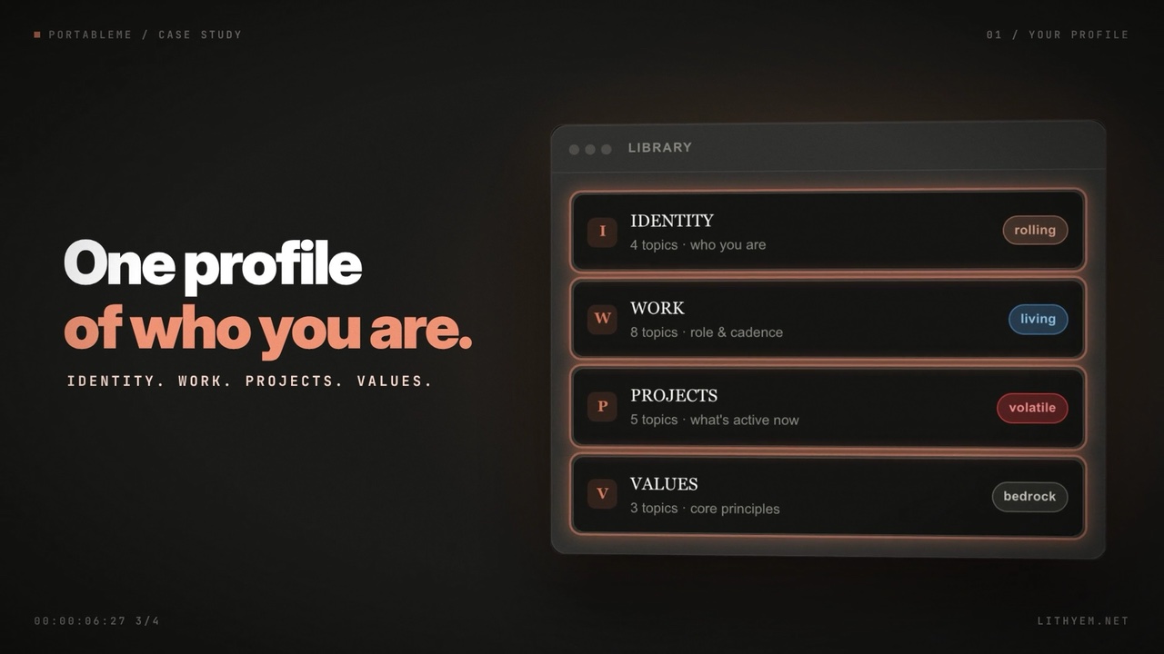 PortableMe video: one profile all your AI tools can read
