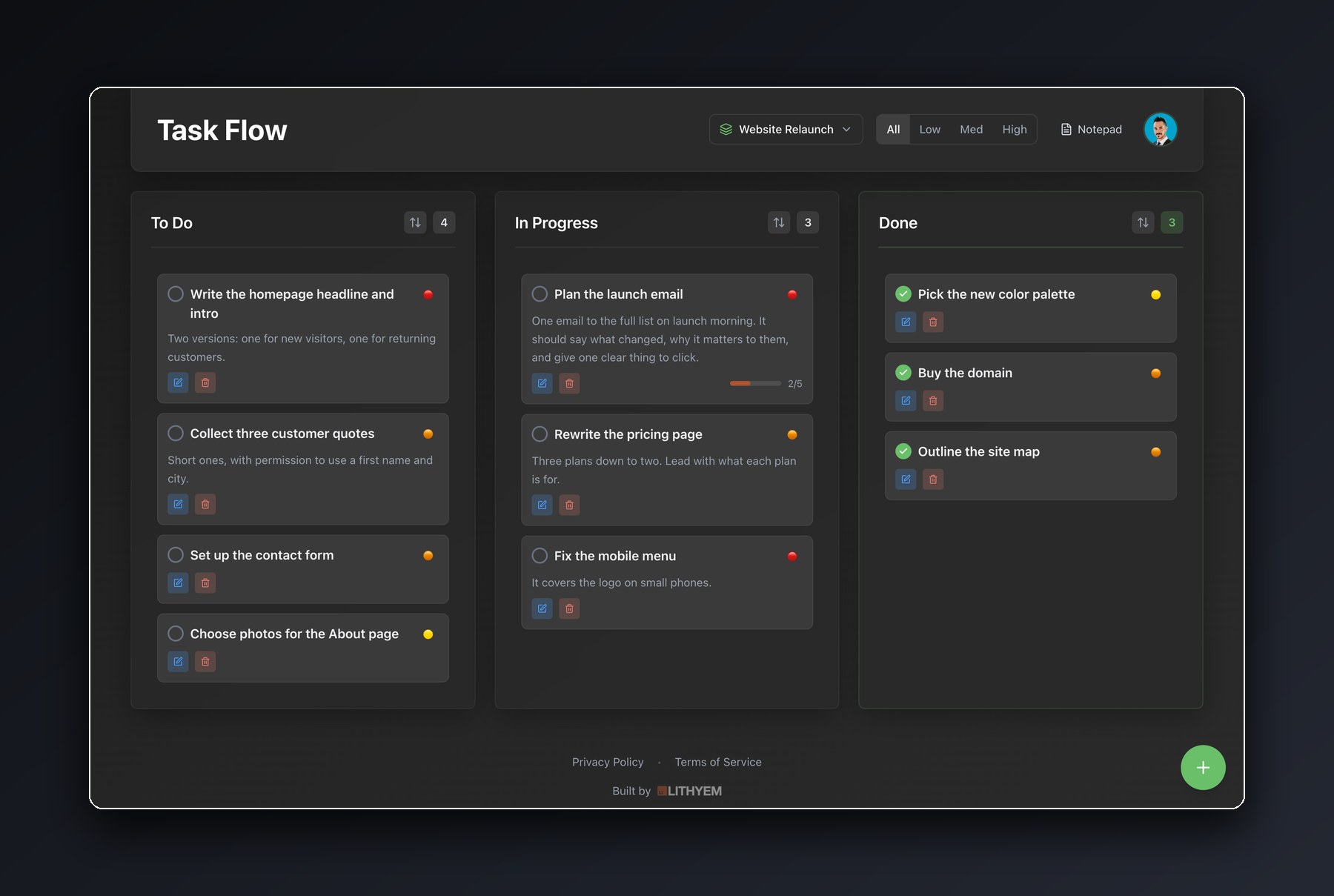 A Task Management Platform with AI Intelligence Built In